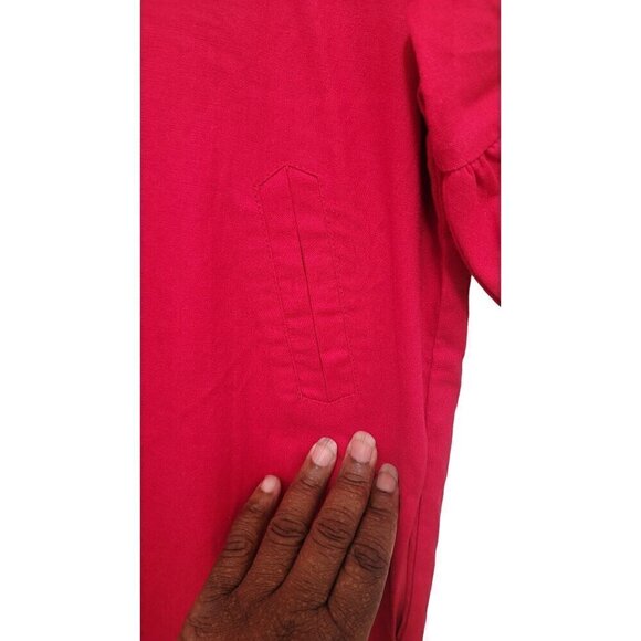 BENNY PHIL WOMEN'S RED FLOWER PRINT EMBROIDERY DRESS SIZE XL - Picture 5 of 8